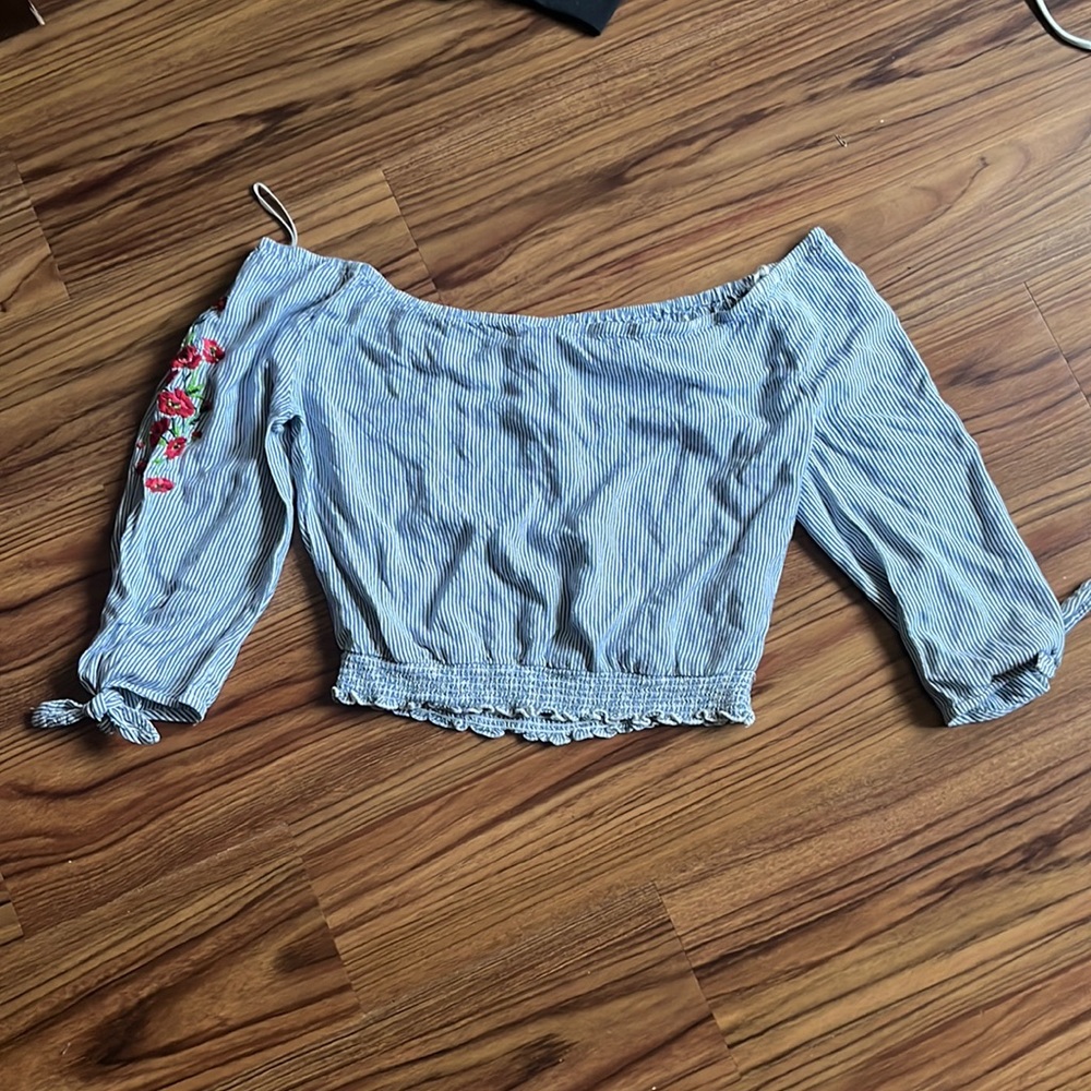 Hollister Off the Shoulder Crop Top